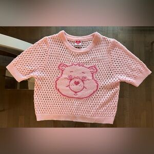 Care Bears Light Pink Knit Mesh Sweater